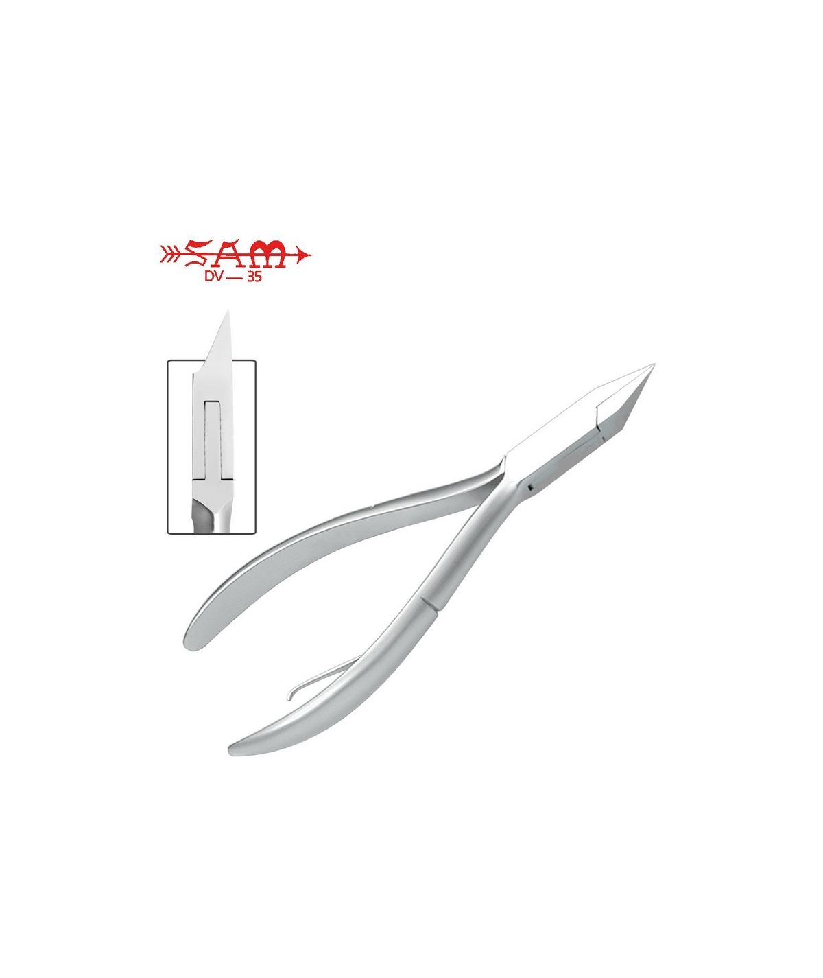 Pince à ongles incarnés Sam 613 - Mors plats & fins - Taille 13 cm - Inox