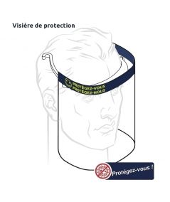 Visière avec écran de protection - Taille unique