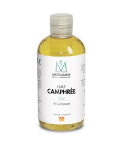 Huile de soin Camphrée - Formule chauffante - Medicafarm - Flacon de 250 ml