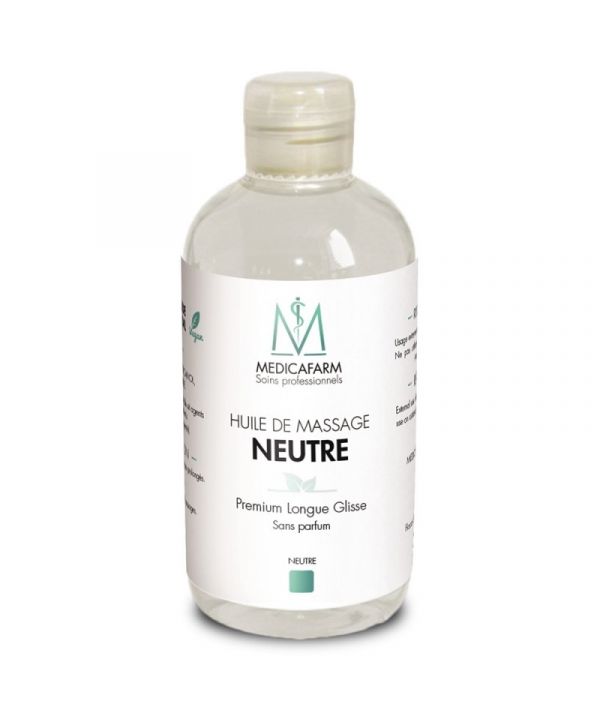 Huile de massage Neutre Végétale Bio - Medicafarm - Flacon de 250 ml